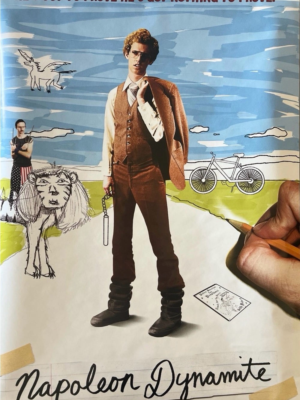 Napoleon Dynamite Art Poster - Brown & Blue